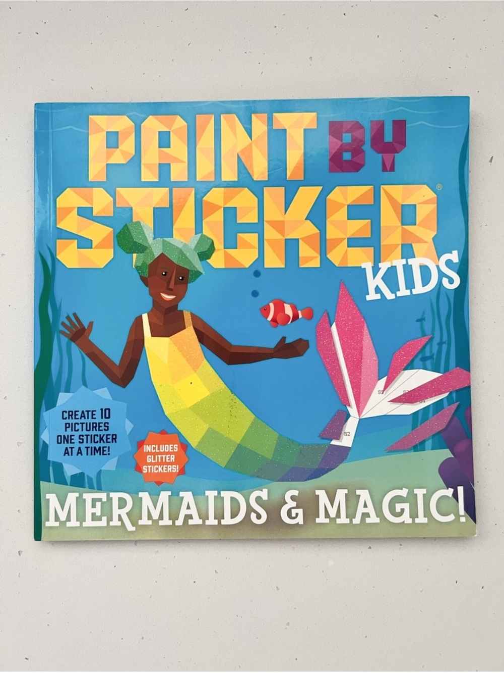 New Paint by Sticker Kids Mermaid & Magic Activity Sticker Book Glitter Stickers